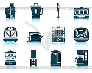 Set of kitchen equipment icons - vector image