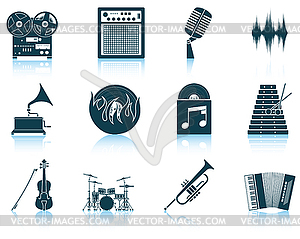 Set of musical icons - vector clip art