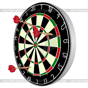 Darts aim - royalty-free vector clipart