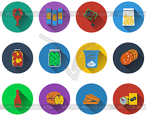 Set of food icons - vector clipart