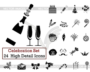 24 Celebration Icons - vector clipart / vector image