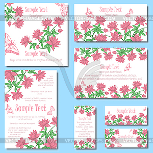 Invitation Card Set - royalty-free vector image