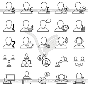 Office and People Icon Set - vector clipart