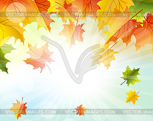 Осенняя рамка - цветной векторный клипарт