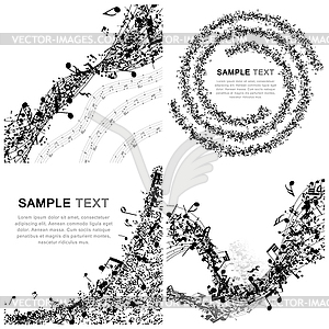 Set of Musical Design - vector clipart