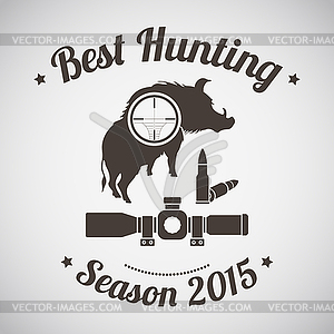 Hunting Emblem - vector clip art