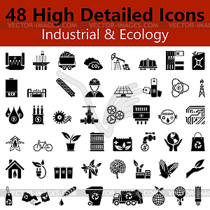 Industrial and Ecology Smooth Icons - vector clipart / vector image