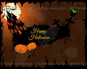 Halloween Greeting Card - vector clip art