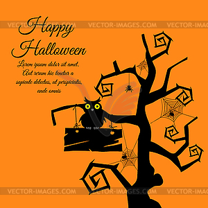 Halloween Greeting Card - vector image
