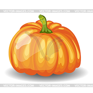 Glossy Orange Pumpkin - vector clipart