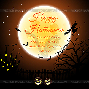 Halloween Greeting Card - stock vector clipart