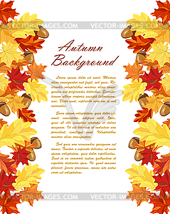 Autumn Leaves Frame - vector clip art