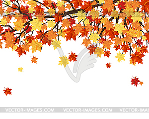 Autumn Leaves Frame - vector clipart