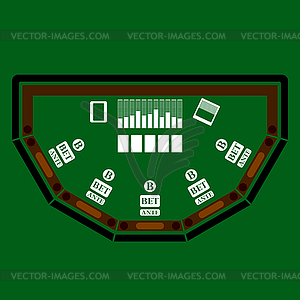 Poker Table Icon - vector clipart