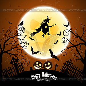 Halloween Greeting Card - vector image