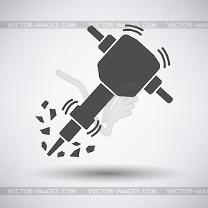 Construction jackhammer icon - vector clip art