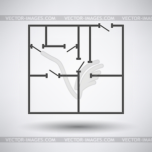 Flat plan icon - vector clipart