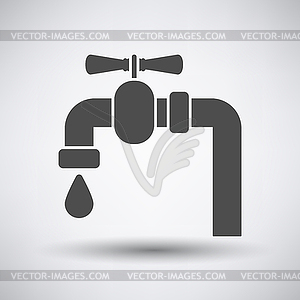 Pipe with valve icon - vector clip art