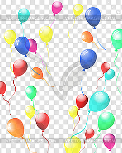 Прозрачные разноцветных шаров - изображение в векторе / векторный клипарт