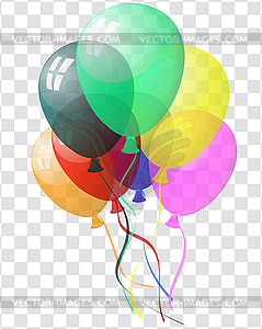 Transparent colorful balloons - stock vector clipart
