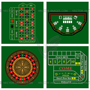 Casino set - vector image