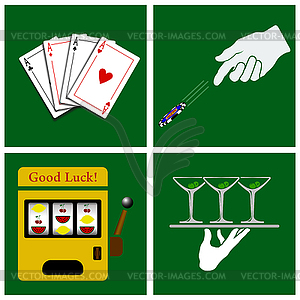 Casino set - vector image