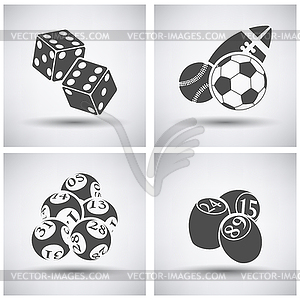 Gambling icon set - vector clip art