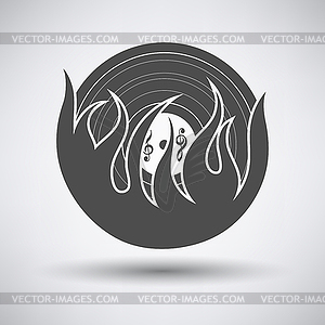 Flame vinyl icon - vector image