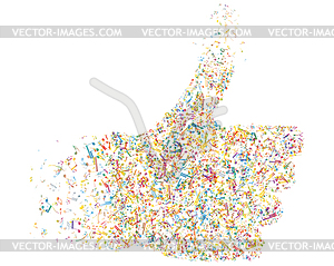 Разноцветный Музыкальный Как Жест - изображение в векторе / векторный клипарт