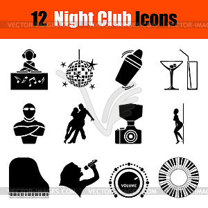 Set of Night club icons - vector clip art