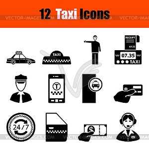 Set of Taxi icons - vector image