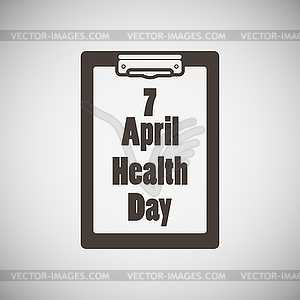 Health Day Emblem - vector image