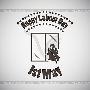 Labour Day Emblem - vector clipart / vector image