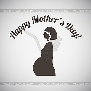 Mother`s Day Emblem - color vector clipart