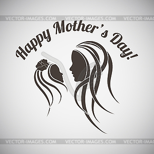 Mother`s Day Emblem - vector clip art