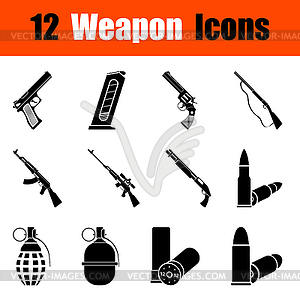 Set of weapon icons - vector clipart / vector image