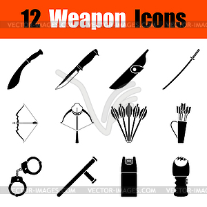 Set of weapon icons - vector image