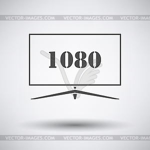 Wide tv icon - vector clipart