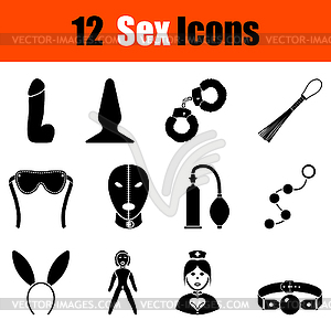 Набор иконок секс - векторный клипарт / векторное изображение