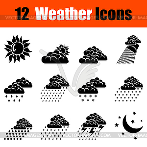 Set of weather icons - vector image