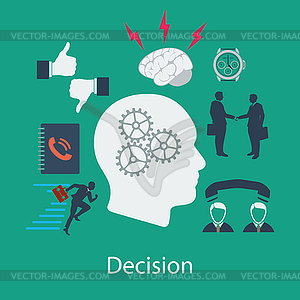 Business flat design - vector clipart