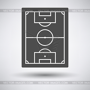 Icon of aerial view soocer field - vector clipart