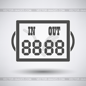 Soccer referee replace scoreboard icon - vector clipart