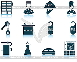 Set of hotel icons - vector clipart