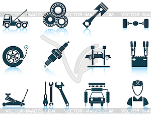 Set of Service station icons - vector image
