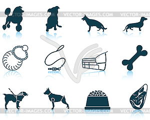 Set of dog breeding icons - vector EPS clipart