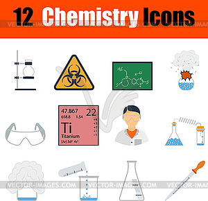 Chemistry icon set - vector clipart