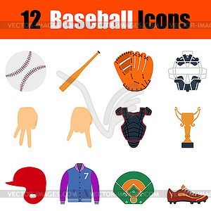 Baseball icon set - vector clip art