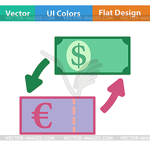 Icon of currency exchange - vector image