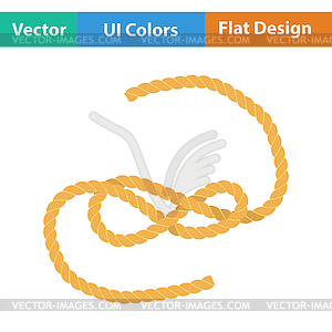 Flat design icon of rope - vector EPS clipart